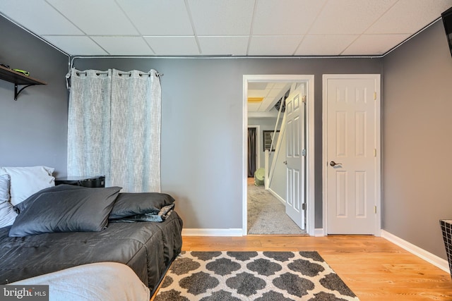 840 W Spring Meadow Ct, Edgewood, MD 21040 - bedroom featuring wood finished floors and a drop ceiling