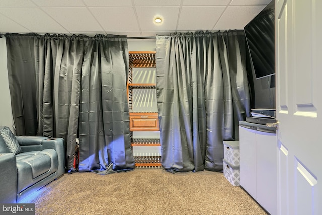 840 W Spring Meadow Ct, Edgewood, MD 21040 - miscellaneous room with carpet and a paneled ceiling