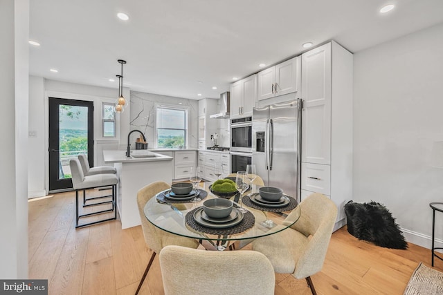 1539 K St SE, Washington, DC 20003 - dining room with recessed lighting and light wood-type flooring