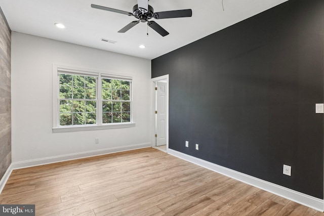 1508 Cornerstone Ct, Crownsville, MD 21032 - empty room featuring light wood-style floors, ceiling fan, and recessed lighting