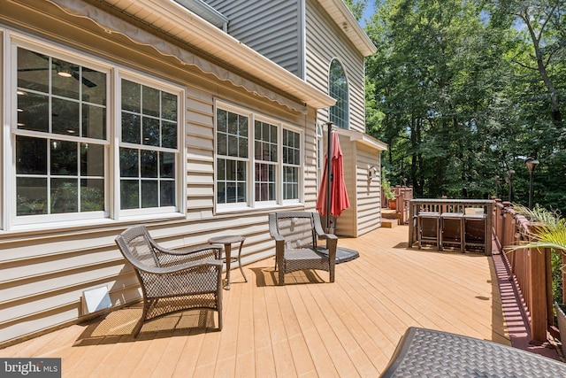 1508 Cornerstone Ct, Crownsville, MD 21032 - wooden terrace with outdoor dining space
