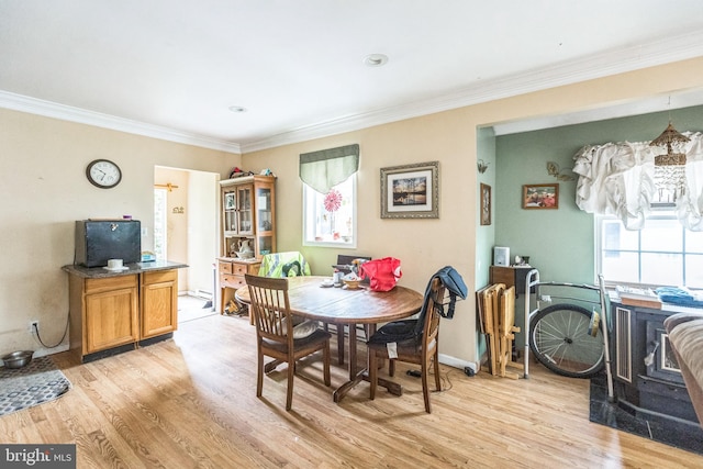 104 Elm Ave, Glen Burnie, MD 21061 - dining space with ornamental molding and light wood-type flooring