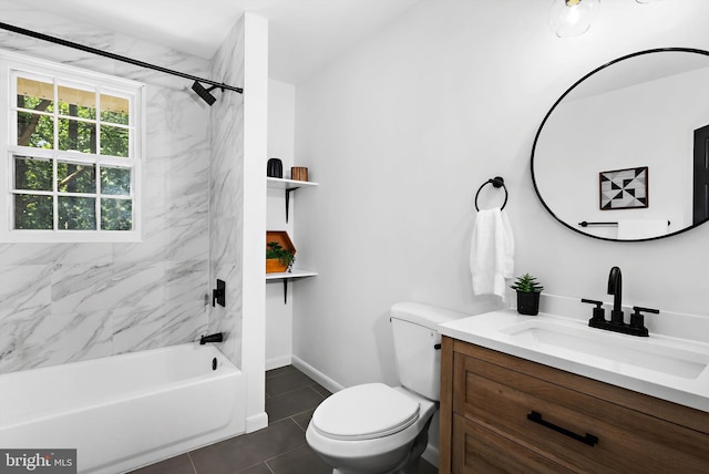 1013 Roxleigh Rd, Baltimore, MD 21286 - bathroom featuring vanity, shower / tub combination, and tile patterned floors