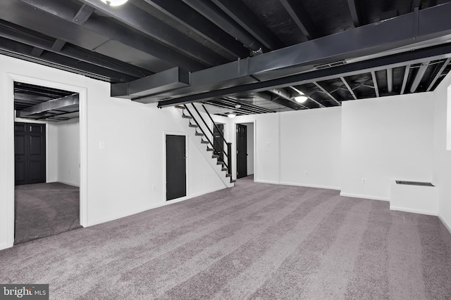 1013 Roxleigh Rd, Baltimore, MD 21286 - finished below grade area featuring carpet flooring and stairs