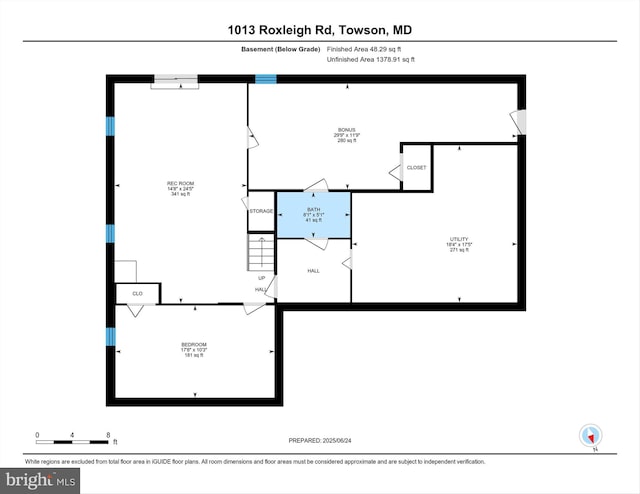 1013 Roxleigh Rd, Baltimore, MD 21286 - view of property floor plan