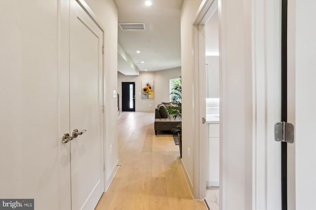 4900 D St SE, Washington, DC 20019 - hall with light wood finished floors and recessed lighting