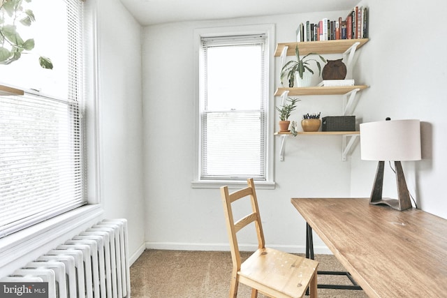 2426 E Indiana Ave, Philadelphia, PA 19134 - home office featuring radiator heating unit and carpet floors