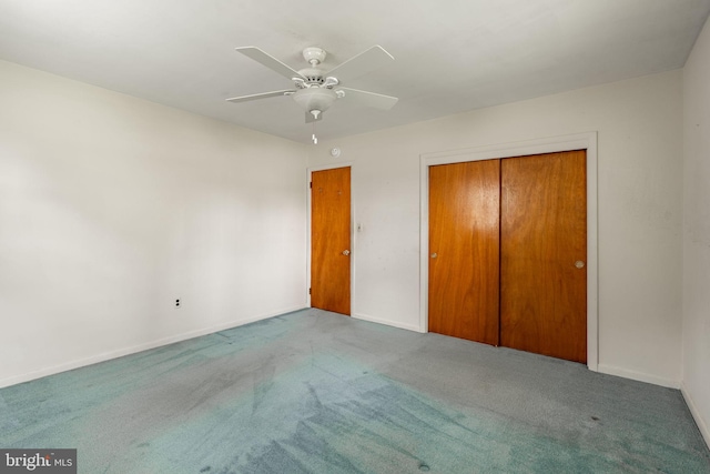 60 Ridge View Dr, Leola, PA 17540 - unfurnished bedroom with carpet flooring, a closet, and a ceiling fan