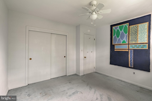 60 Ridge View Dr, Leola, PA 17540 - unfurnished bedroom featuring carpet floors, a closet, and a ceiling fan