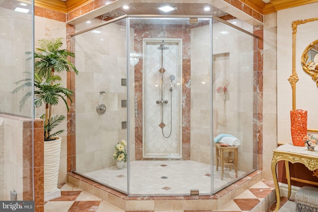 423 Seneca Rd, Great Falls, VA 22066 - full bathroom featuring a shower stall
