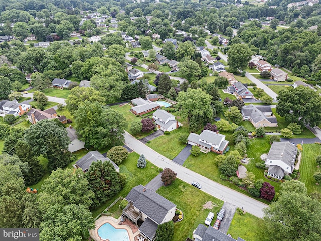 110 Wembley Rd, Wilmington, DE 19808 - aerial perspective of suburban area featuring a pool