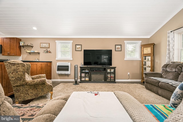 108 W Center St, Kitzmiller, MD 21538 - living room with heating unit and ornamental molding