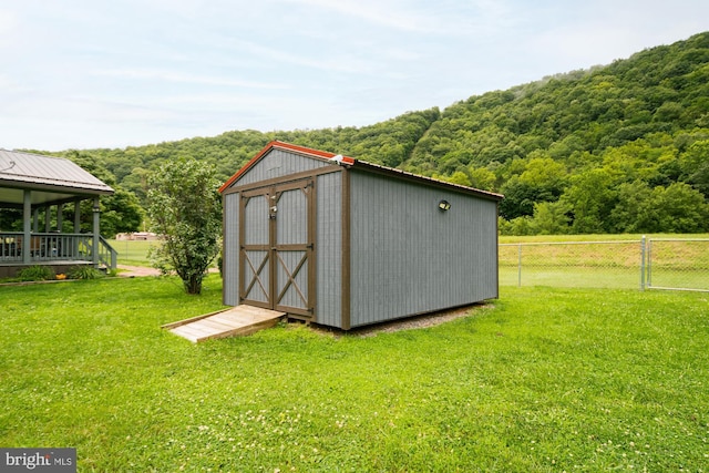 108 W Center St, Kitzmiller, MD 21538 - view of shed featuring a forest view