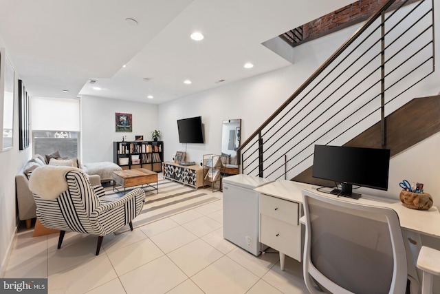 2228 Carpenter St, Philadelphia, PA 19146 - office featuring recessed lighting and light tile patterned floors