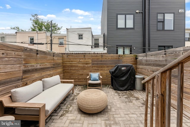 2228 Carpenter St, Philadelphia, PA 19146 - view of patio with a grill and an outdoor living space