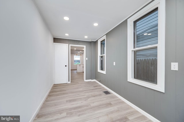 1354 Green St, Reading, PA 19604 - hallway featuring light wood-style flooring and recessed lighting