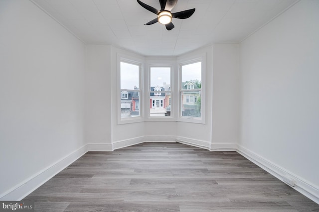 1354 Green St, Reading, PA 19604 - spare room with ceiling fan and wood finished floors
