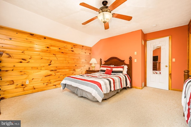 60 Barbaras Way, Mc Henry, MD 21541 - bedroom featuring carpet flooring, lofted ceiling, and ceiling fan