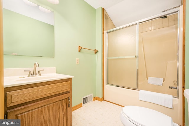 60 Barbaras Way, Mc Henry, MD 21541 - bathroom featuring vanity, shower / bath combination with glass door, and tile patterned floors