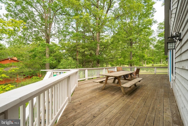60 Barbaras Way, Mc Henry, MD 21541 - deck with outdoor dining space and view of scattered trees