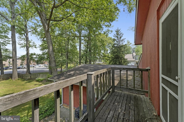 8615 Acorn Cir, Vienna, VA 22180 - view of wooden terrace