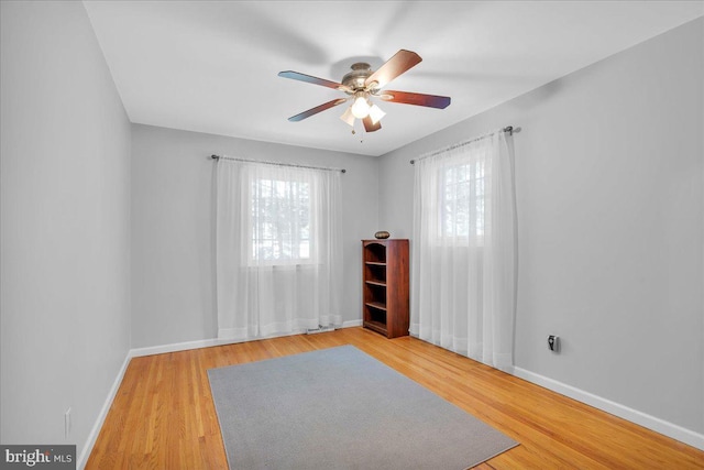 19 Oniontown Rd, Medford, NJ 08055 - spare room featuring a ceiling fan and light wood-style flooring