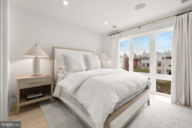 146 S St NW Unit B, Washington, DC 20001 - bedroom with light wood-type flooring and recessed lighting
