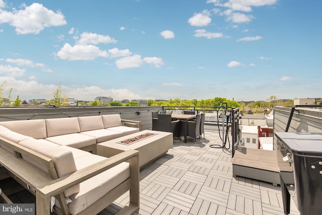 146 S St NW Unit B, Washington, DC 20001 - deck with an outdoor living space with a fire pit