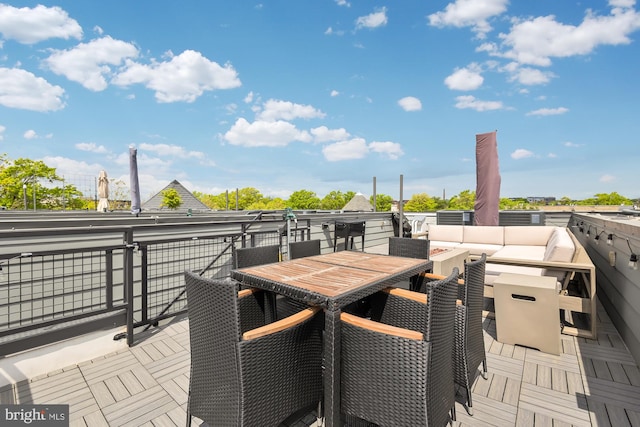 146 S St NW Unit B, Washington, DC 20001 - wooden deck featuring outdoor dining space