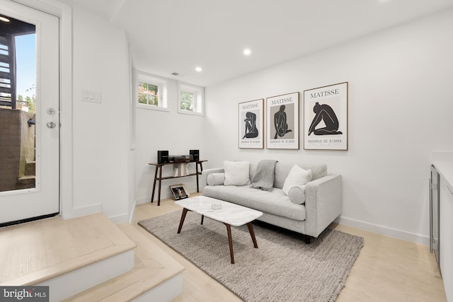 146 S St NW Unit B, Washington, DC 20001 - living room with recessed lighting and light wood-style floors