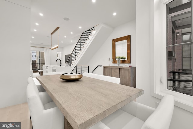 146 S St NW Unit B, Washington, DC 20001 - dining room with recessed lighting and stairs