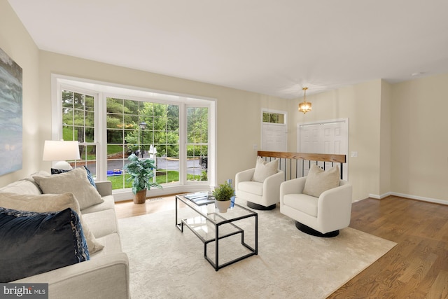 1937 Hickory Hill Ln, Silver Spring, MD 20906 - living room with wood finished floors and baseboards