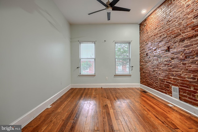 511 S Belnord Ave, Baltimore, MD 21224 - spare room with hardwood / wood-style flooring and a ceiling fan