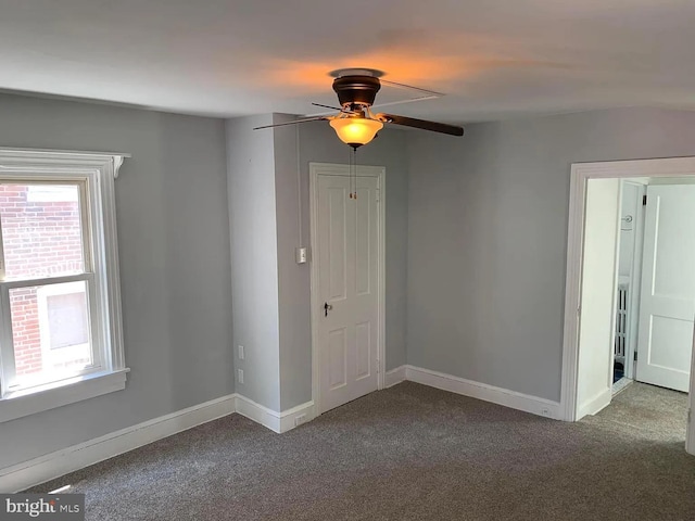 110 Chestnut St, Pottstown, PA 19464 - carpeted spare room featuring a ceiling fan and baseboards