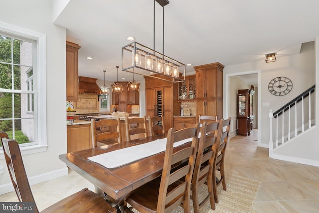 3245 Hedwig Ln, Collegeville, PA 19426 - dining space with healthy amount of natural light, stairs, and recessed lighting