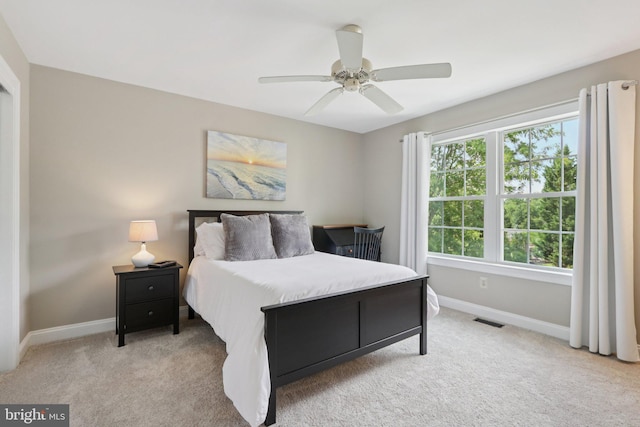 3245 Hedwig Ln, Collegeville, PA 19426 - bedroom featuring light colored carpet and a ceiling fan
