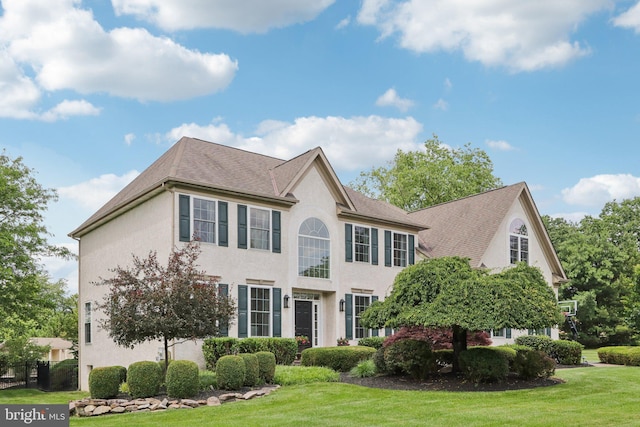 3245 Hedwig Ln, Collegeville, PA 19426 - colonial house featuring a front lawn and stucco siding