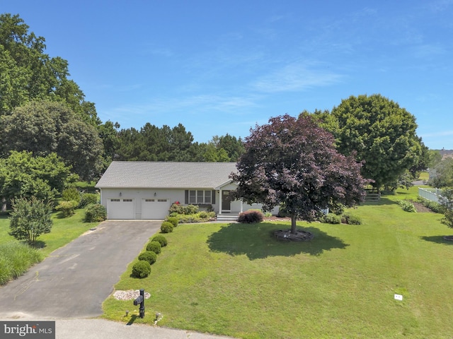 5 Michael Ct, Rehoboth Beach, DE 19971 - view of front of property with a garage, driveway, and a front lawn