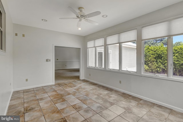 5 Michael Ct, Rehoboth Beach, DE 19971 - spare room with ceiling fan, recessed lighting, and light tile patterned flooring
