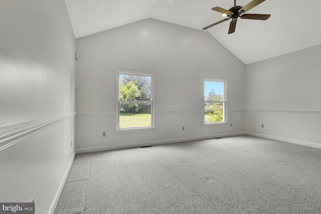 5 Michael Ct, Rehoboth Beach, DE 19971 - carpeted spare room with vaulted ceiling and ceiling fan