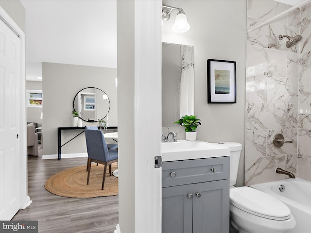 901 Vanderwood Rd, Baltimore, MD 21228 - bathroom featuring vanity, bathtub / shower combination, and wood finished floors