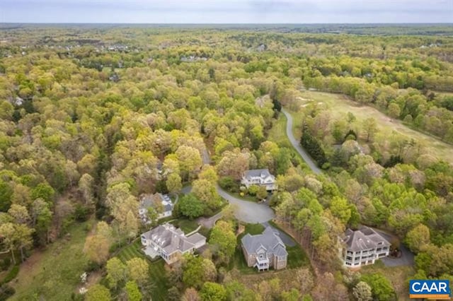 3190 Prestwick Pl, Keswick, VA 22947 - aerial view of property and surrounding area with a heavily wooded area
