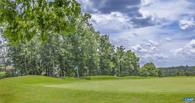 3190 Prestwick Pl, Keswick, VA 22947 - view of home's community with a lawn, golf course view, and view of scattered trees