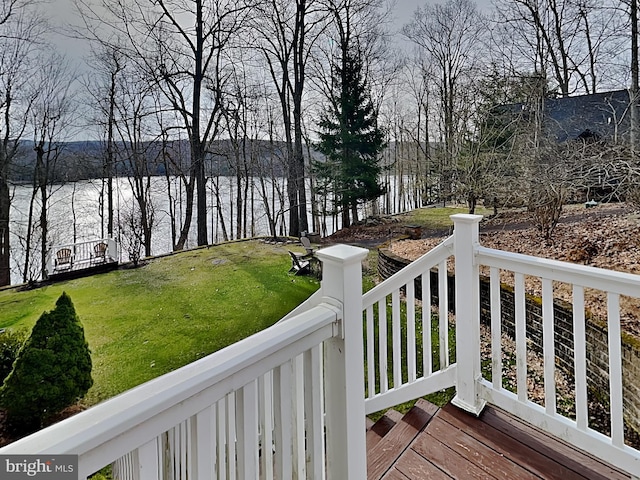 3067 Shingle Camp Rd, Mc Henry, MD 21541 - wooden deck with a lawn
