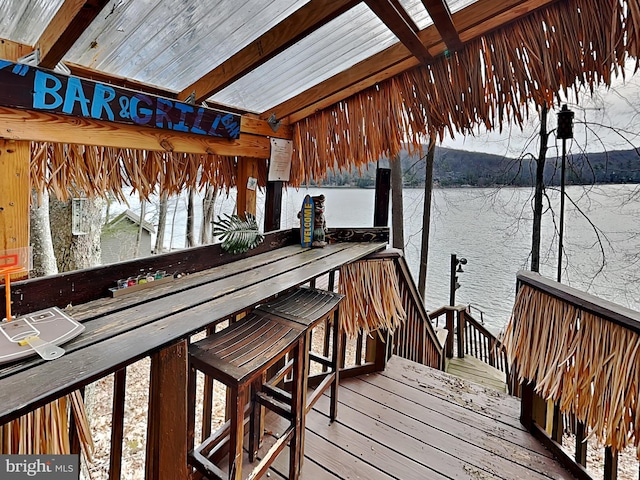 3067 Shingle Camp Rd, Mc Henry, MD 21541 - wooden deck with a water view