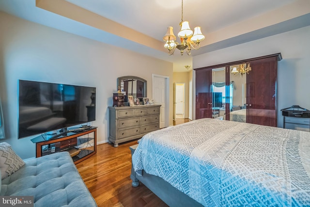 15 Kresson Ct, Berlin, NJ 08009 - bedroom with a chandelier and wood finished floors