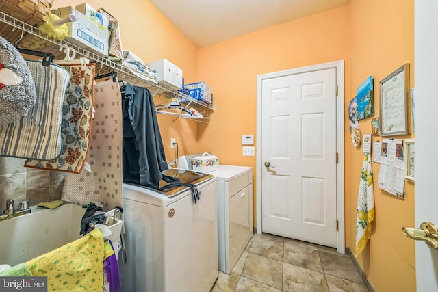 15 Kresson Ct, Berlin, NJ 08009 - laundry room featuring separate washer and dryer and light stone finish floors