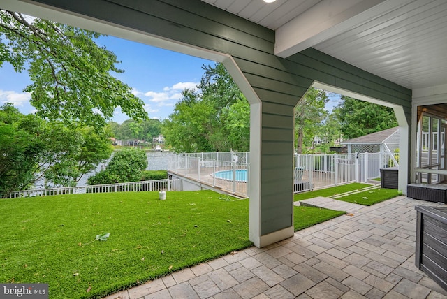 734 Oak Grove Cir, Severna Park, MD 21146 - fenced backyard with a patio area
