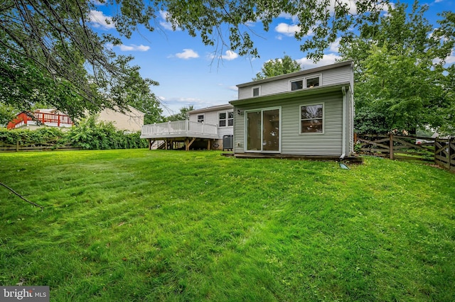 5315 Debbie Ct, Ellicott City, MD 21043 - rear view of house with a deck