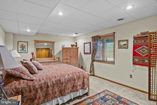 16 Golfview Ln, Reading, PA 19606 - bedroom with carpet floors, a drop ceiling, and recessed lighting